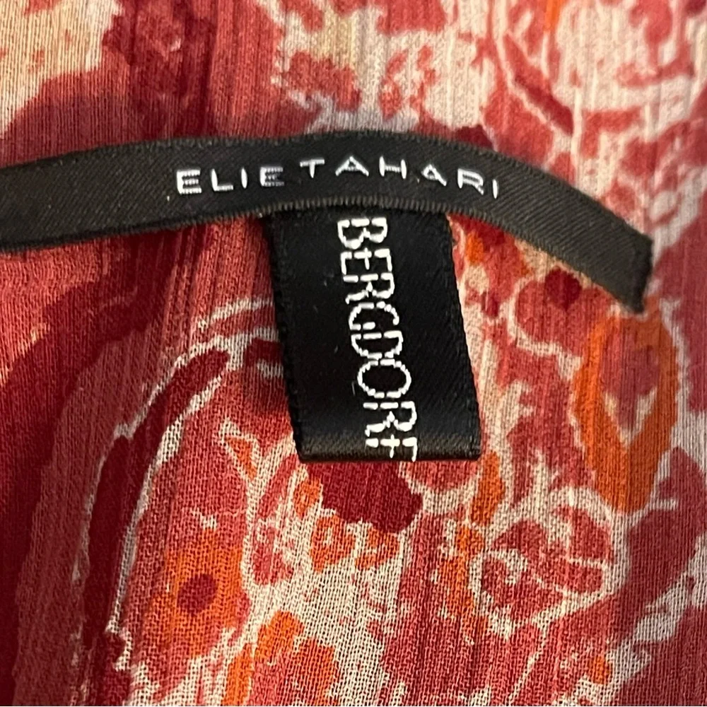 Elie Tahari faux suede blazer in rust - Picture 6 of 8